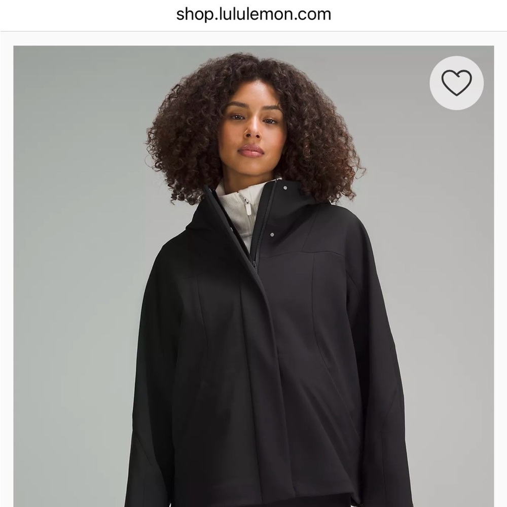 Lululemon RepelShell Cinch-Back Rain Jacket Black LIKE NEW